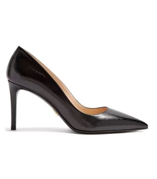 Prada + Point-Toe Patent-Leather Pumps