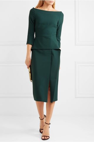 Roland Mouret + Ardingly Crepe Midi Dress