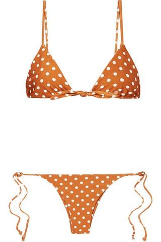 Faithfull the Brand + Polka-Dot Triangle Bikini