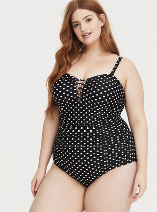 Torrid + Polka Dot Wireless One-Piece Swimsuit