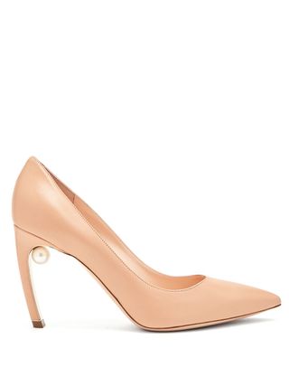 Nicholas Kirkwood + Mira Pearl-Heel Leather Pumps