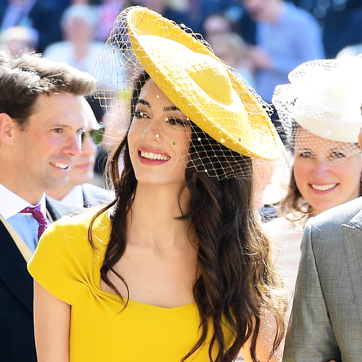 Amal yellow clearance dress royal wedding