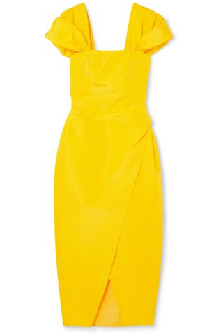 Carolina Herrera + Silk-Faille Midi Dress