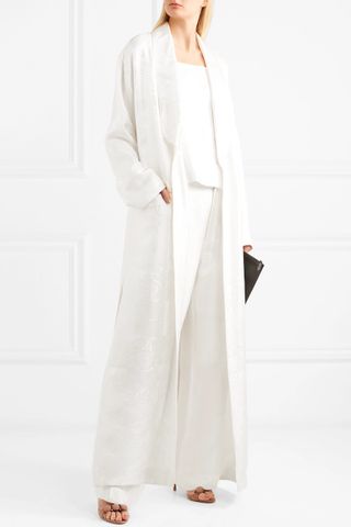 Givenchy + Belted Satin-Jacquard Robe