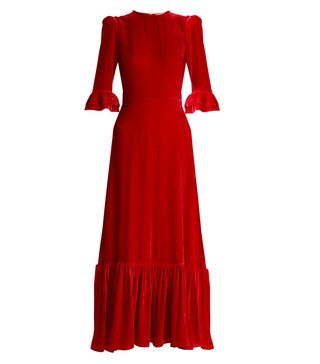 The Vampire's Wife + Festival Ruffled Velvet Dress