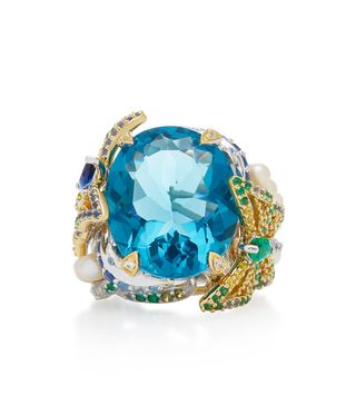 Anabela Chan + Aquamarine Lilac 18K Gold Multi-Stone Ring