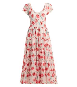 Athena Procopiou + Scoop-Neck Floral-Print Dress