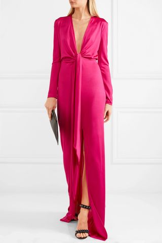 Givenchy + Knotted Stretch-Jersey Gown