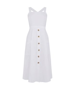 Warehouse + Linen Button Through Dress