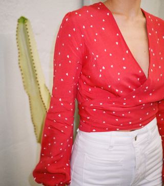 Rolla's + Layla Blouse in Red Hearts