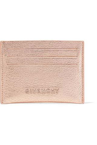 Givenchy + Pandora Metallic Textured-Leather Cardholder