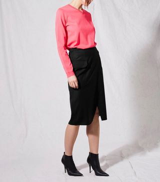 Topshop + Black Wrap Skirt by Boutique