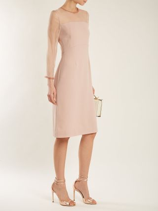 Goat + Flavia Silk-Crepe Pencil Dress