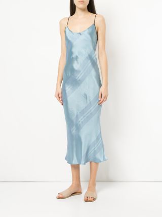 Christopher Esber + Striped Pattern Midi Dress