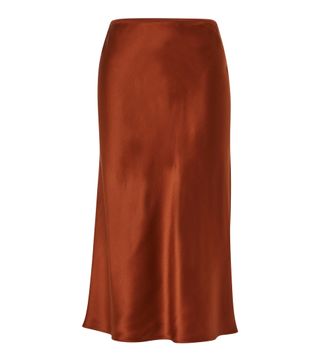 Joseph + Isaak Silk Satin Midi Skirt