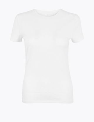 Marks & Spencer + Cotton Rich Fitted T-Shirt