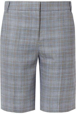 Tibi + Cooper Prince of Wales Checked Wool and Silk-Blend Shorts