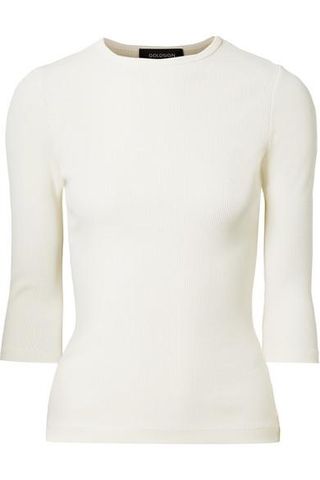 Goldsign + The Rib Stretch Cotton-Blend Top