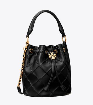 Tory Burch + Small Fleming Soft Leather Bucket Bag
