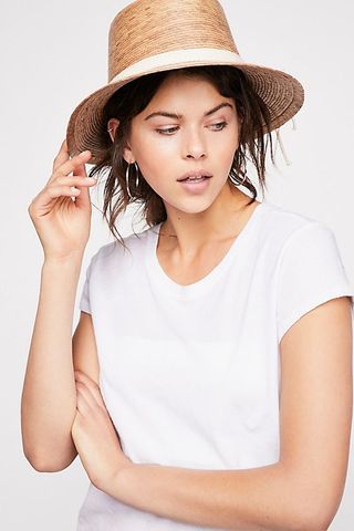 Free People + Piazza Straw Bucket Hat