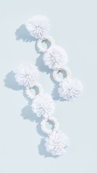 BaubleBar + Three Flower Drop Beaded Earrings