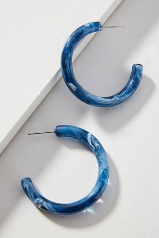 Zenzii + Watercolor Resin Hoop Earrings