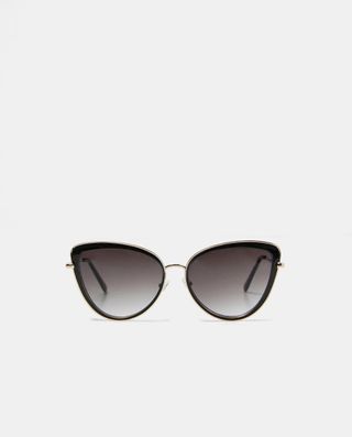 Zara + Metal Cateye Sunglasses
