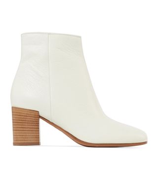 Vince + Blakely Textured-Leather Ankle Boots