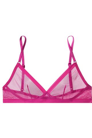 Calvin Klein + Sculpted Stretch-Tulle and Satin-Jersey Soft-Cup Bra