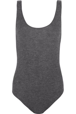 Madeleine Thompson + Ada Open-Back Ribbed Cashmere Bodysuit