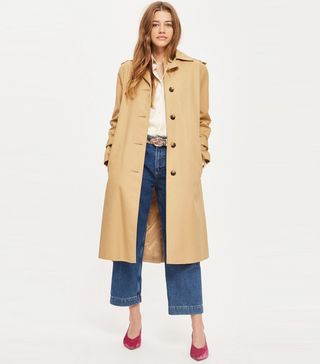 Topshop + Power Shoulder Trench Coat