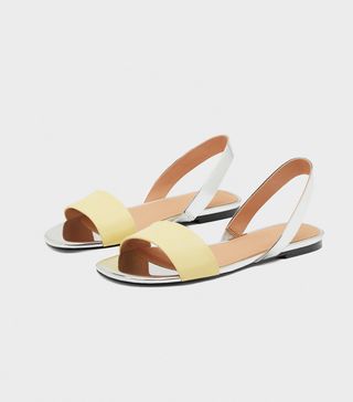 Zara + Sandals With Metallic Strap Detail