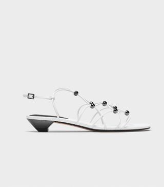 Zara + Strappy Sandals With Metal Details