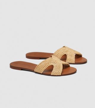 Zara + Flat Natural Sandals