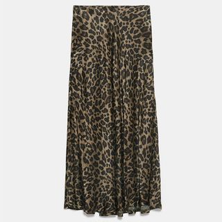 Zara + Animal Print Skirt