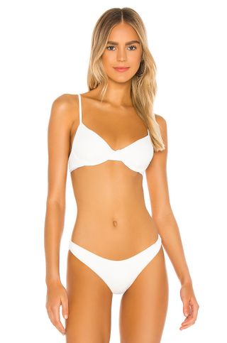 Beach Riot + Camilla Bikini Top in White