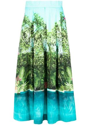 Isolda + Printed Midi Skirt