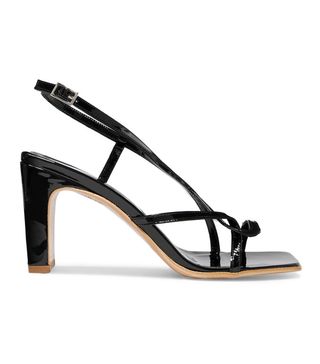 By Far + Carrie Patent-Leather Slingback Sandals