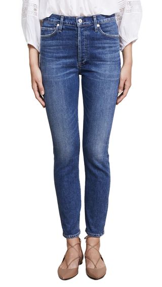 Citizens of Humanity + Olivia High Rise Slim Ankle Jeans