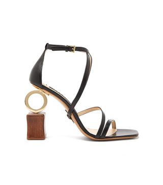 Jacquemus + Samba Ornamental-Heel Leather Sandals