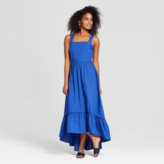 Who What Wear + Sleeveless Ruffle Hem Maxi Tank Dress