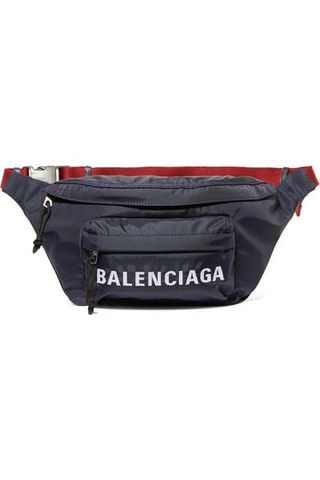 Balenciaga + Wheel Embroidered Shell Belt Bag