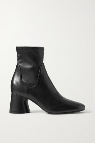 Khaite + Wythe Leather Ankle Boots