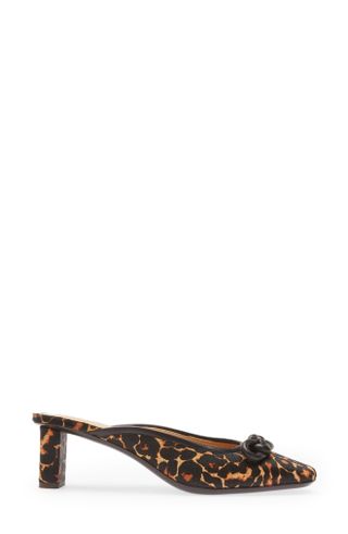 Frame + Le Isla Leopard Print Genuine Calf Hair Mule