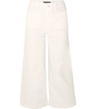 J.Crew + Cropped High-Rise Wide-Leg Jeans