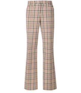 No21 + Plaid Flared Trousers
