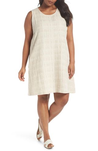 Eileen Fisher + Organic Cotton & Linen Shift Dress