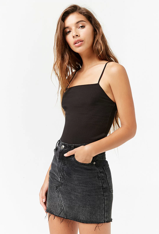Forever 21 + Ribbed Straight-Neck Cami