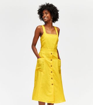 Warehouse + Linen Button Through Dress