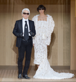 Chanel tuxedo wedding dress best sale